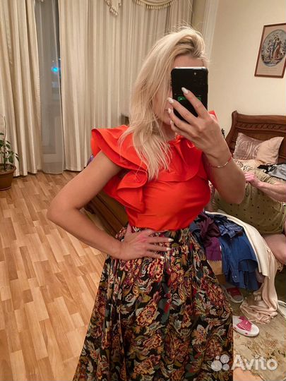 Юбка клёш в пол