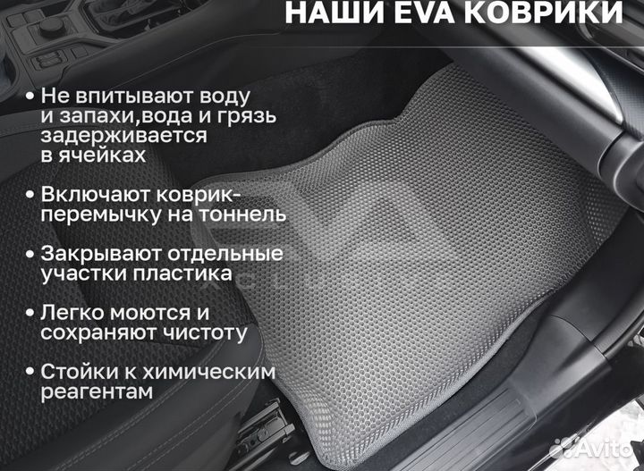 Ева EVA эва коврики 3D c бортами Renault Logan I 2