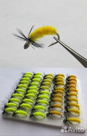 Муха грузовая с напайкой Лимонка кр.10 (50/уп)