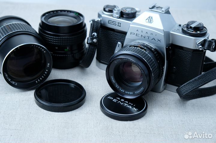 Пленочная камера Asahi Pentax ES II + объективы