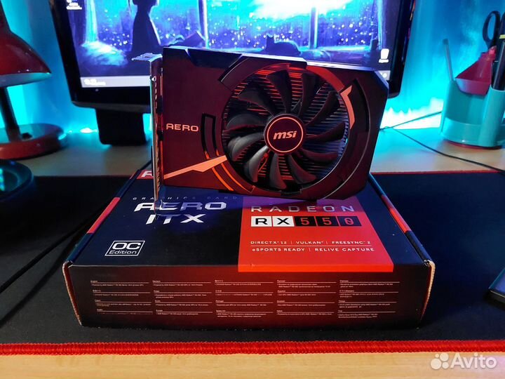 Видеокарта AMD Radeon RX 550 MSI aero ITX OC 4G