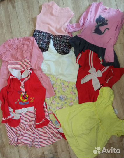 Два пакета вещей на девочку 3-6 лет+пакет для дома