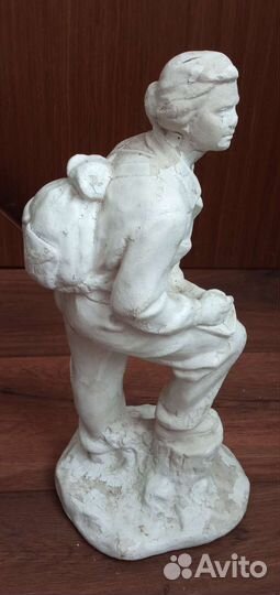 Девушка геолог статуэтка гипс СССР