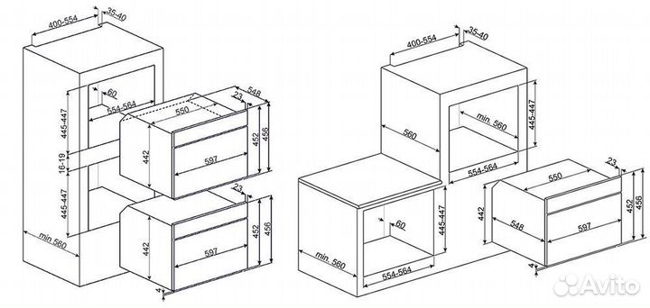 Электрический духовой шкаф Smeg SF4140VCB Новый