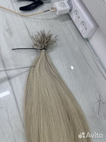Волосы для наращивания блонд натуральные