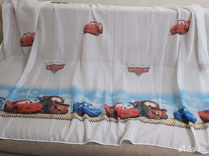 Тюль с тачками