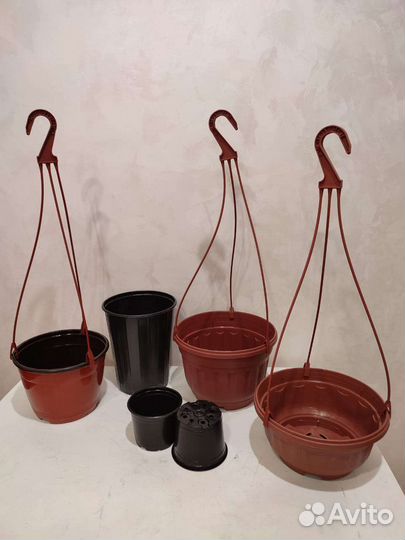 Кашпо подвесное, горшки для цветов, рассады
