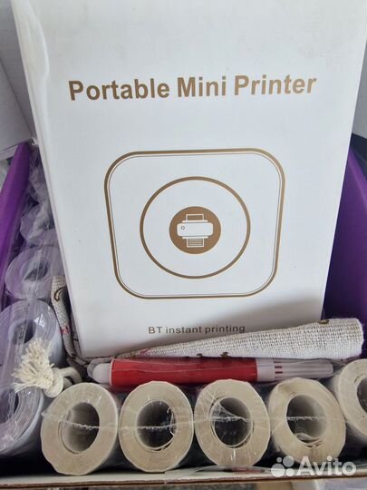 Портативный термопринтер беспроводной новый набор