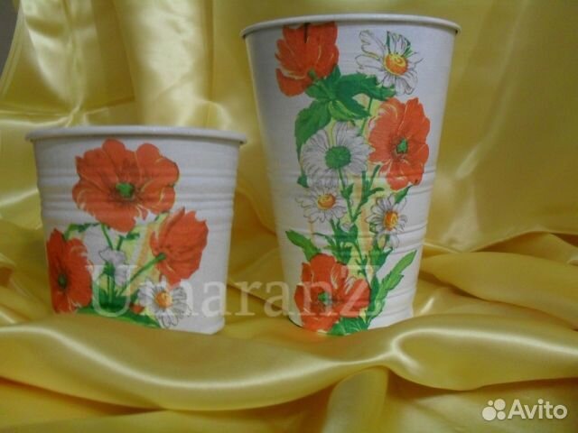 Кашпо в стиле де купаж