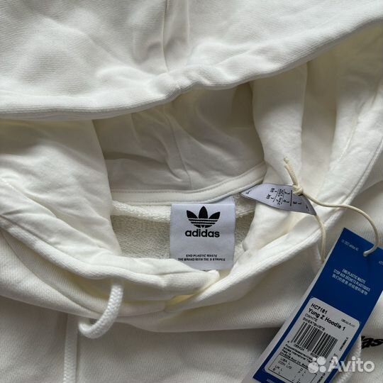 Новое худи adidas белое