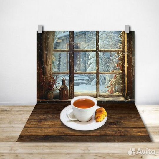 Фотофон для предметной съемки стол-стена, 90*60 см