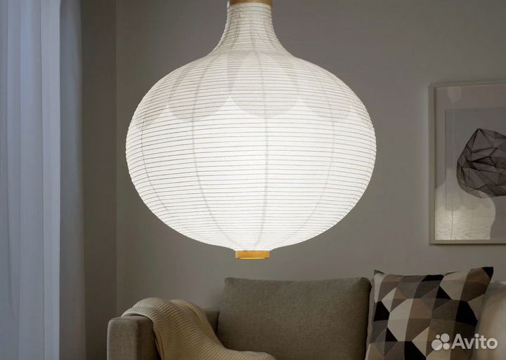 Абажур икеа risbyn белый