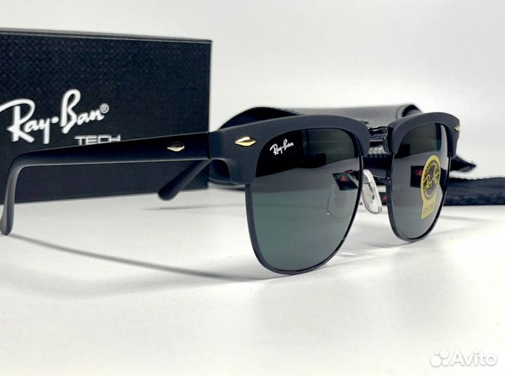 Очки Ray Ban Clubmaster черные матовые