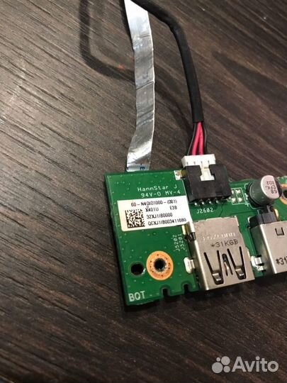Плата питания и разъем USB для ноутбуков Asus X401
