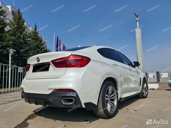 Диффузор BMW X6 F16 M-Performance черный глянец