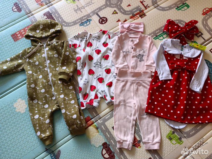 Вещи для девочки пакетом 74-80. Отличное состояние