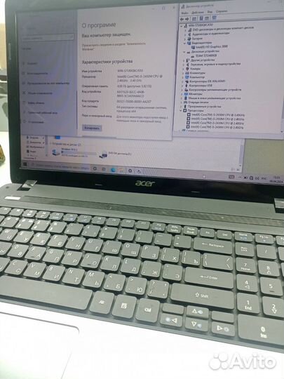 Ноутбук Acer core i5, 4gb, 480SSD