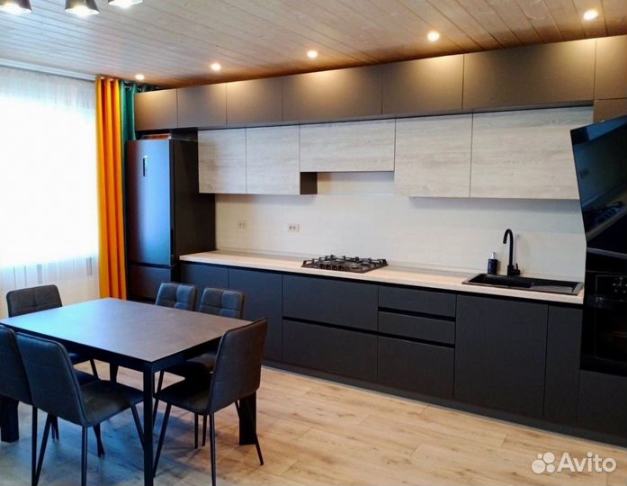 Прямая кухня с мдф фасадами