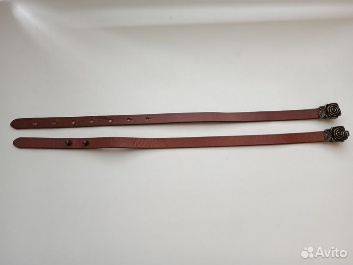 Ремень женский кожаный коричневый