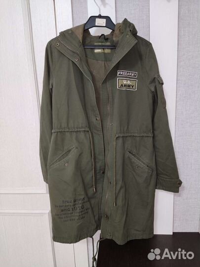 Парка демисезонная в стиле милитари 46 размер