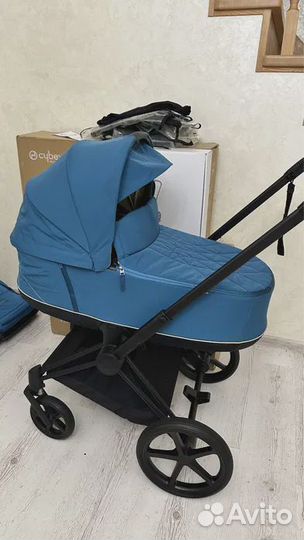 Cybex priam 3.0 комплект 3в1 mountain blue