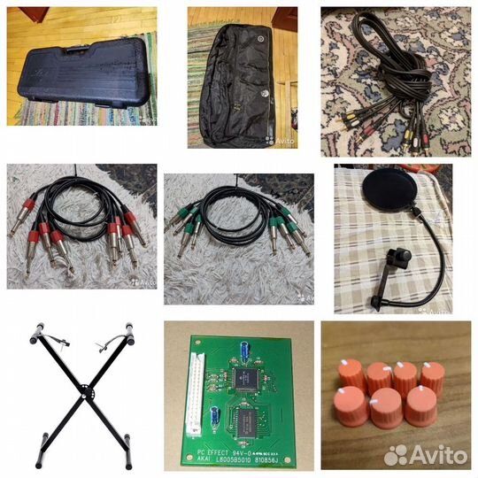 Кучка различных кабелей для студии