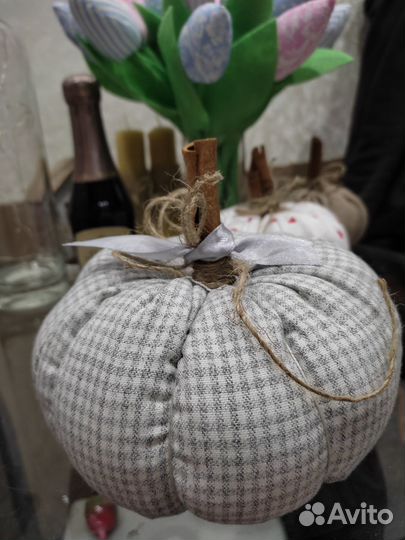 Тыква декоративная из ткани