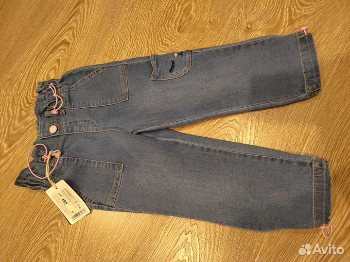 Джинсы для девочки новые 98