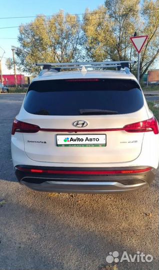 Hyundai Santa Fe 2.2 AMT, 2021, битый, 109 236 км