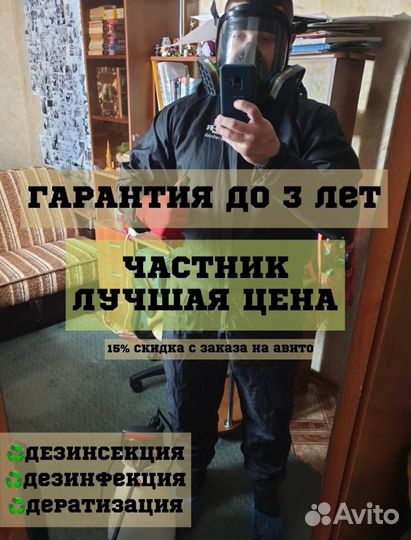 Уничтожение насекомых клопов тараканов