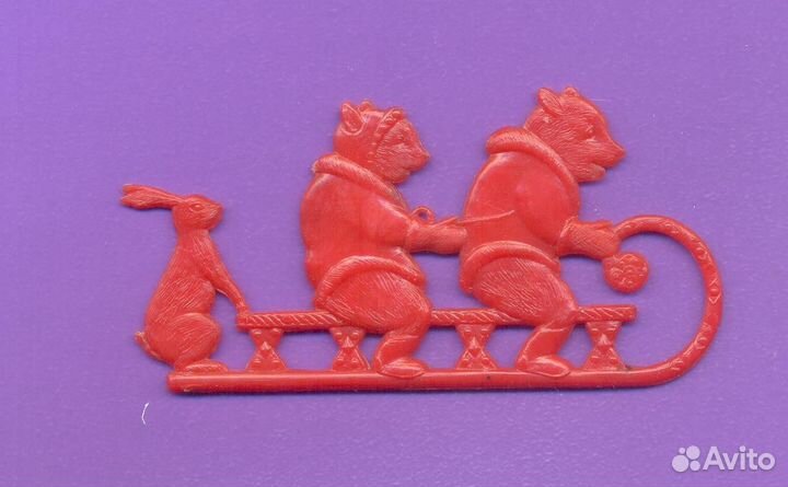 Елочная игрушшка СССР колкий пластик