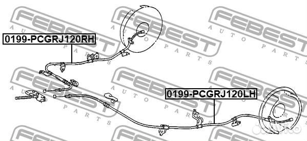Трос ручного тормоза toyota land cruiser prado 120