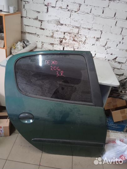 Дверь задняя peugeot 206