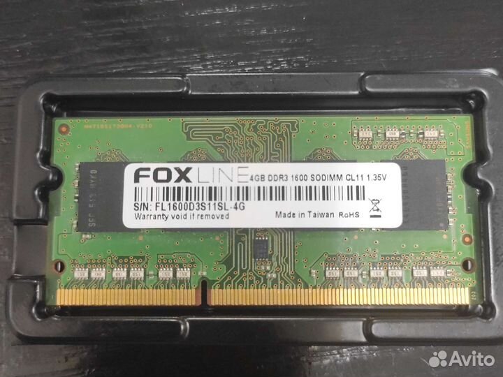 Оперативная память ddr3l 4GB, 1.35v, для ноутбука