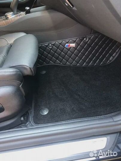 3д коврики из экокожи с бортами в салон авто