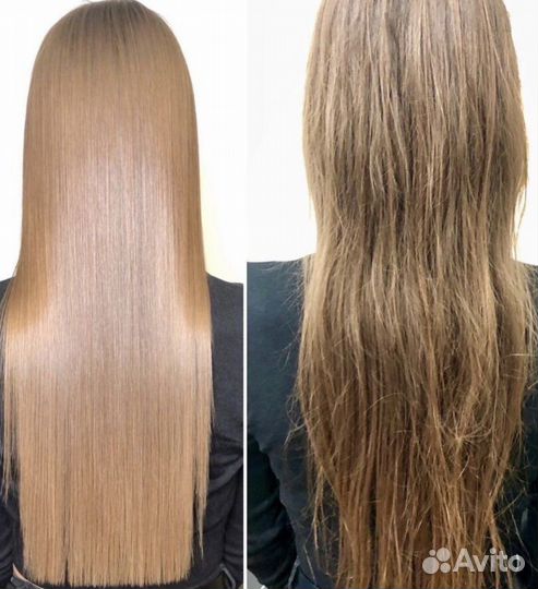 Кератиновое выпрямление волос