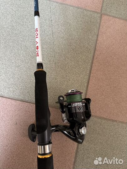 Спининг собранный,оснащенный новый
