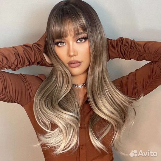 Парик омбре русый волнистый. Новый