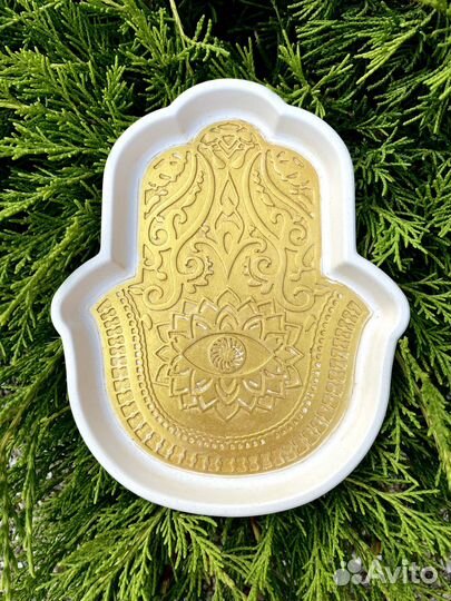 Декоративная тарелка из гипса 