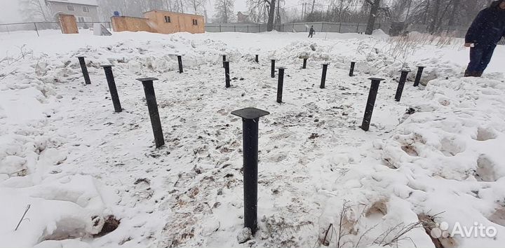 Винтовые сваи установка