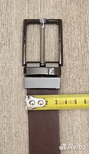 Мужской кожаный брючный ремень, ширина 33мм