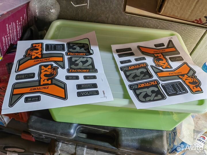 Наклейки на вилку велосипеда или мотоцикла, fox