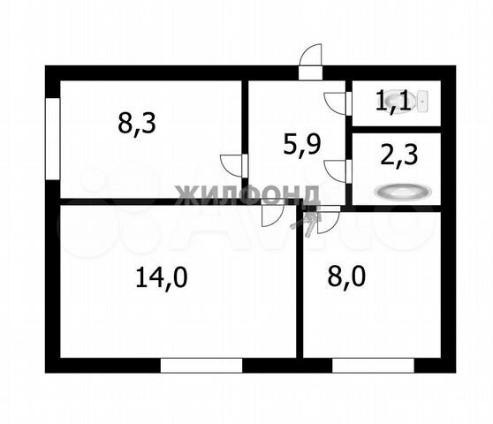 2-к. квартира, 39,8 м², 1/3 эт.