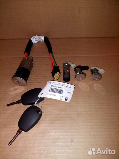 Замок зажигания с личинками рено логан 806014108r