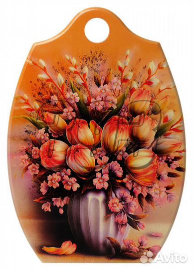 Доска разделочная круглая гигантская Тюльп (40857)