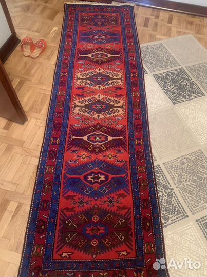 Ковровая дорожка шерстяная новая,ручной работы