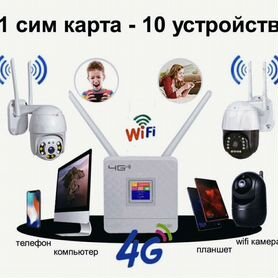 Комплект видеонаблюдения 4G/wifi+безлимит.интернет