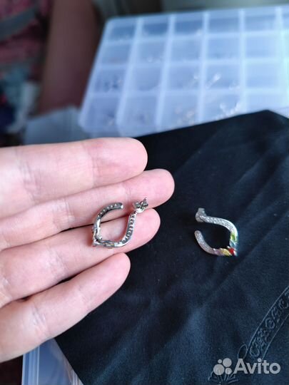 Серебряные серьги Sunlight