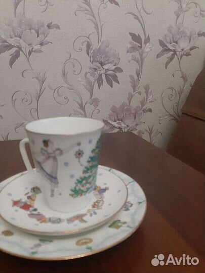 Чашка с блюдцем фарфор императорский