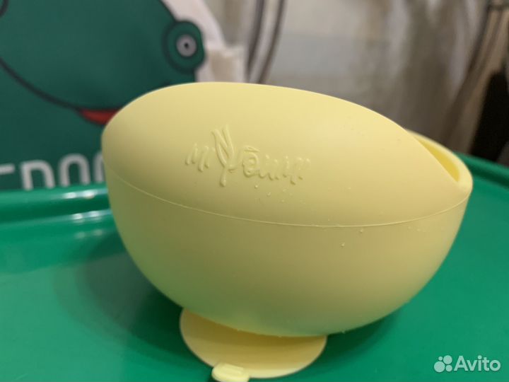 Тарелка детская на присоске силиконовая